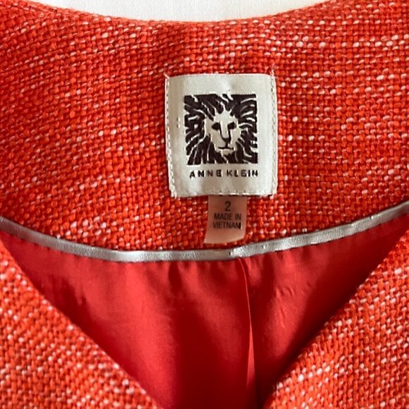 Anne Klein Blazer - Orange Size 2 - Picture 9 of 9
